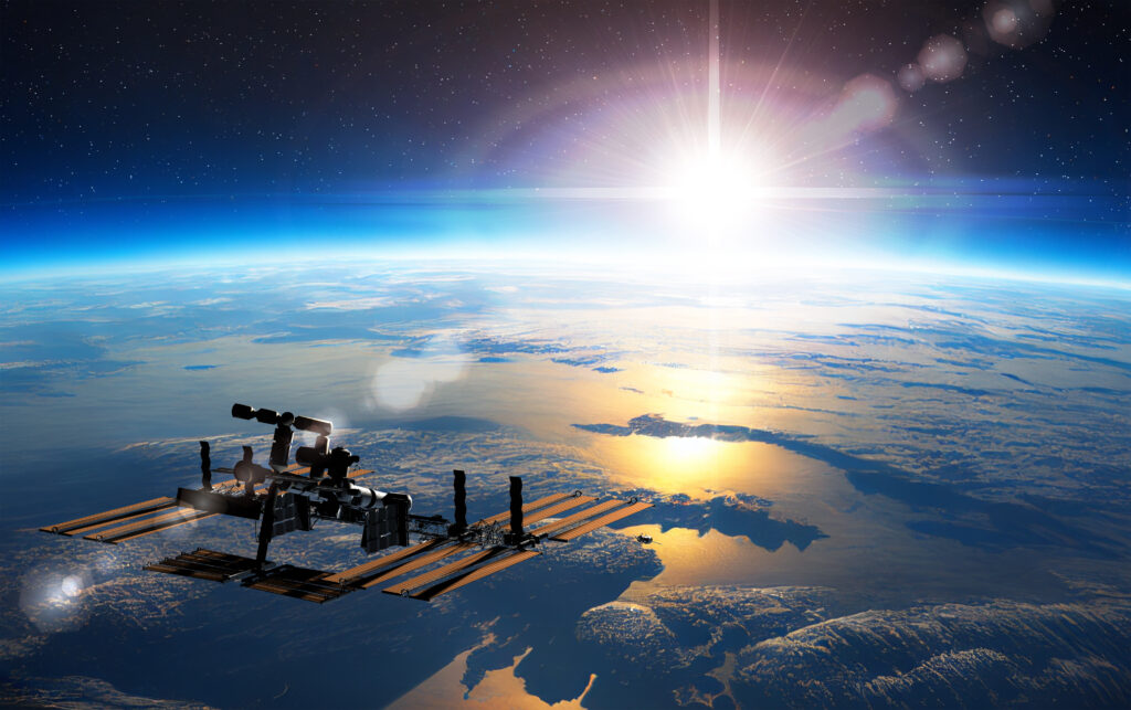 International Space Station ISS Orbiting 
